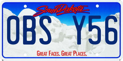 SD license plate 0BSY56