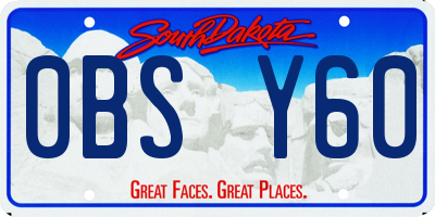 SD license plate 0BSY60