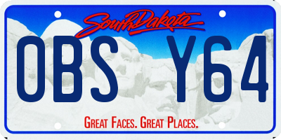 SD license plate 0BSY64