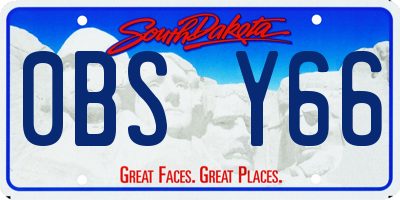 SD license plate 0BSY66