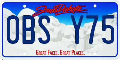 SD license plate 0BSY75
