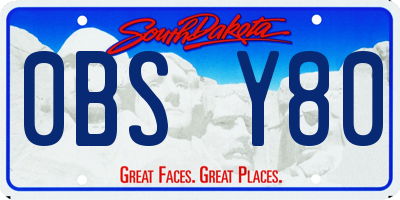 SD license plate 0BSY80