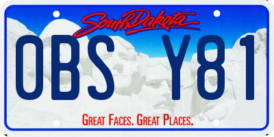 SD license plate 0BSY81