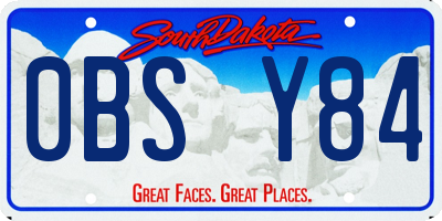 SD license plate 0BSY84