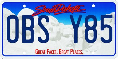 SD license plate 0BSY85