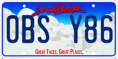 SD license plate 0BSY86