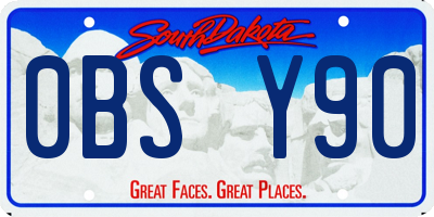 SD license plate 0BSY90