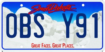 SD license plate 0BSY91