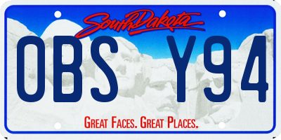 SD license plate 0BSY94