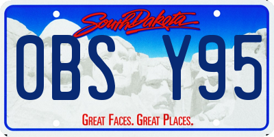 SD license plate 0BSY95