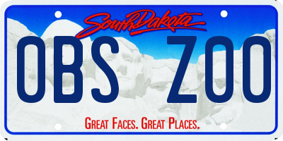 SD license plate 0BSZ00