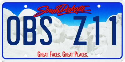 SD license plate 0BSZ11