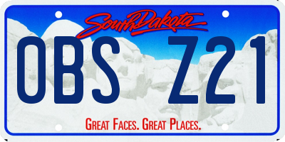 SD license plate 0BSZ21