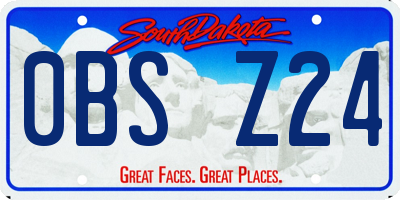 SD license plate 0BSZ24