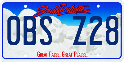 SD license plate 0BSZ28