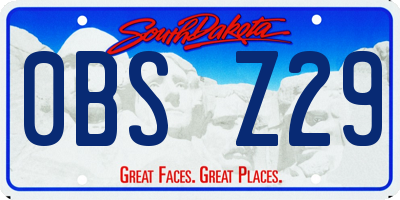 SD license plate 0BSZ29