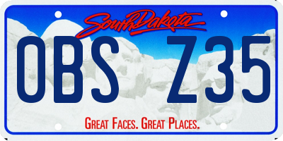 SD license plate 0BSZ35