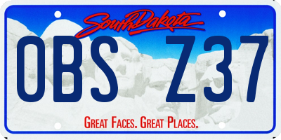 SD license plate 0BSZ37
