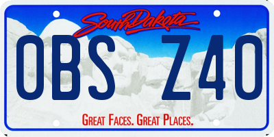 SD license plate 0BSZ40