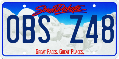 SD license plate 0BSZ48