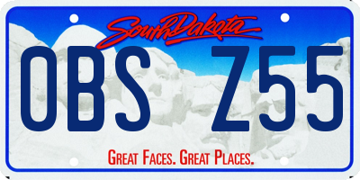SD license plate 0BSZ55