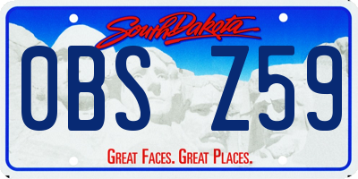 SD license plate 0BSZ59