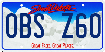 SD license plate 0BSZ60