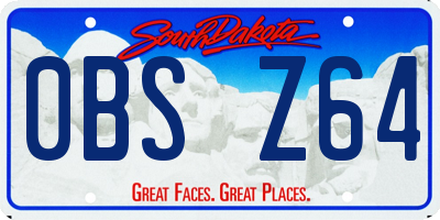 SD license plate 0BSZ64