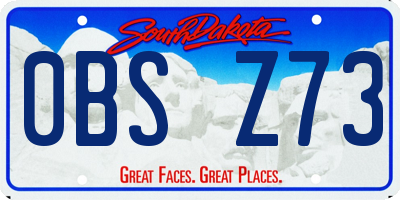 SD license plate 0BSZ73