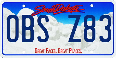 SD license plate 0BSZ83