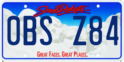 SD license plate 0BSZ84