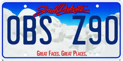 SD license plate 0BSZ90