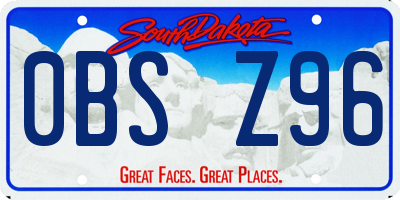 SD license plate 0BSZ96