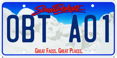 SD license plate 0BTA01