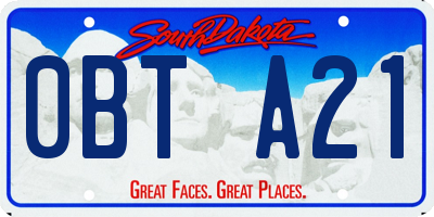 SD license plate 0BTA21