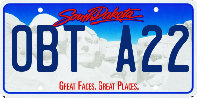 SD license plate 0BTA22