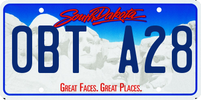 SD license plate 0BTA28