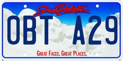SD license plate 0BTA29