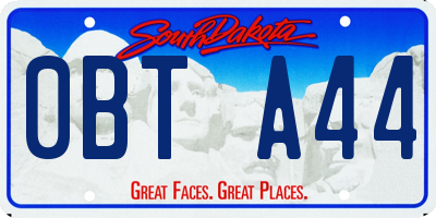 SD license plate 0BTA44