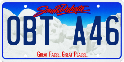 SD license plate 0BTA46