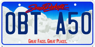 SD license plate 0BTA50