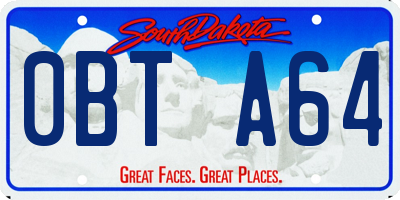 SD license plate 0BTA64