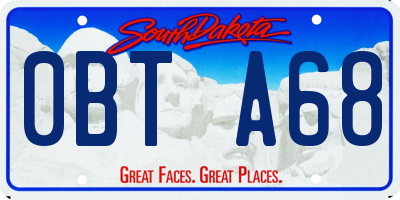 SD license plate 0BTA68