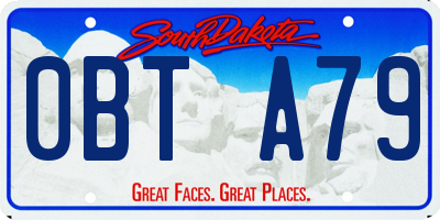 SD license plate 0BTA79