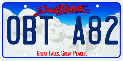 SD license plate 0BTA82