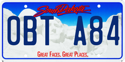 SD license plate 0BTA84
