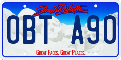 SD license plate 0BTA90