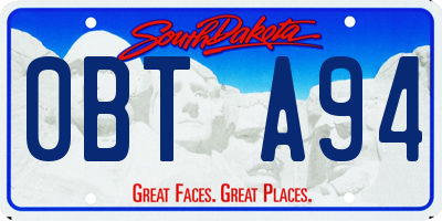 SD license plate 0BTA94