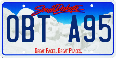 SD license plate 0BTA95