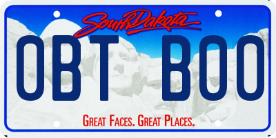 SD license plate 0BTB00